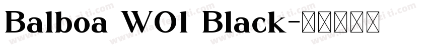 Balboa W01 Black字体转换